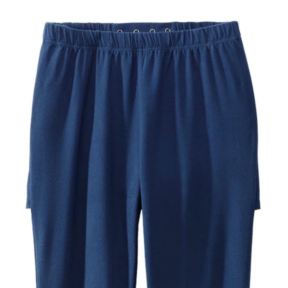 Silvert's Men's Soft Stretch Open Back Adaptive Pants Medium Blue